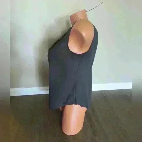 Worthington Women's Pleated Sleeveless Top Gray Flowy Blouse Tank Top Size M - Picture 4 of 8